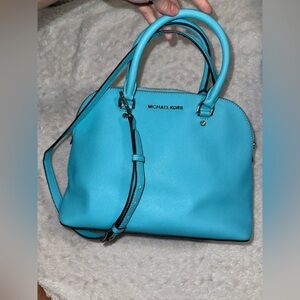 Michael kors aquamarine satchel